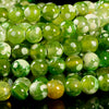 Green Fire Agate Gemstone Round 6MM 8MM 10MM 12MM Loose Beads (D700)