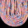 Morganite Color Jade Gemstone Facetecd Round 6MM Loose Beads (D630)