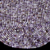 Natural Amethyst Gemstone Grade A Micro Faceted Rondelle 4X3MM Loose Beads (P93)