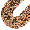 Coffee Orange Fire Agate Gemstone Round 6MM 8MM 10MM Loose Beads (D704)