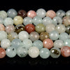 Amazonite Blue Jade Gemstone Facetecd Round 8MM Loose Beads (D632)