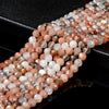 Multi Color Sunstone Gemstone Grade AAA 6-7MM Micro Faceted Round Loose Beads 15 inch Full Strand (80018239-P98)