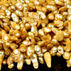 Fireball Baroque Freshwater Yellow Pearl Gemstone Baroque 10-17MM Loose Beads (S32)