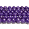 Purple Jade Gemstone Round 8MM Loose Beads 14.5 inch Full Strand (80020084-D618)