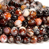 Coffee White Fire Agate Gemstone Round 6MM 8MM 10MM 12MM Loose Beads (D704)