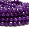 Amethyst Purple Jade Gemstone Facetecd Round 8MM Loose Beads (D631)