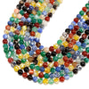 Multi Color Fire Agate Gemstone Round 6MM 8MM 10MM 12MM Loose Beads (D702)