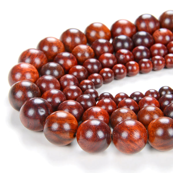 Natural Rosewood Mala Meditation Beads Round 6MM 8MM 10MM 12MM Loose Beads 16 inch BULK LOT (5-W0)