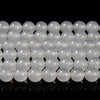 Silver White Jade Gemstone Round 8MM Loose Beads 14.5 inch Full Strand (80020233-D629)