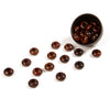 Natural Mahogany Obsidian Gemstone Large Hole Beads Rondelle Donut 14MM BULK LOT 2,6,12,24,50 Beads (80021186-S63)