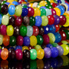 Multi Color Jade Gemstone Faceted Rondelle 8X4MM Loose Beads (D663 )