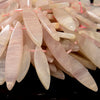 Rose Quatz Gemstone Marquise shape 10x30-12x57MM Loose Beads 7.5 inch Half Strand (80020618-D656)