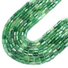 Natural Green Aventurine Gemstone 12X8MM Faceted Cylinder Round Tube Loose Beads (D465)
