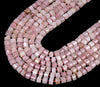 Natural Madagascar Rose Quartz Gemstone 9X6MM Faceted Cylinder Wheel Tube Loose Beads (D416)