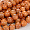 Natural Pearwood Mala Meditation Beads Round 6MM 8MM 10MM 12MM Loose Beads 16 inch BULK LOT (7-W0)