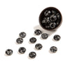 Natural Snowflake Obsidian Gemstone Large Hole Beads Rondelle Donut 14MM BULK LOT 2,6,12,24,50 Beads (80021191-S63)