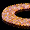 Yellow Pink Jade Gemstone Round 8MM Loose Beads 14.5 inch Full Strand (80020235-D629)