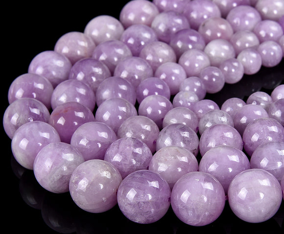 Natural Kunzite Gemstone Grade AAA Round 7MM 8MM 9MM 10MM 11MM 12MM 13MM Loose Beads 7 inch Half Strand (D526)
