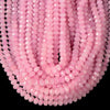 Natural Madagascar Rose Quartz Gemstone Grade AA Micro Faceted Rondelle 6X4MM 8X6MM Loose Beads (D716)