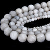 Natural Matte White Crazy Lace Agate Gemstone Round 4MM 6MM 8MM 10MM Loose Beads (D547)
