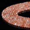 Natural Sunstone Gemstone Micro Faceted Round 2MM Loose Beads 15 inch Full Strand (80020497-P114)