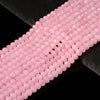 Natural Madagascar Rose Quartz Gemstone Grade AA Micro Faceted Rondelle 6X4MM 8X6MM Loose Beads (D716)