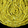 Natural Peridot Jade Gemstone Grade AAA 4-5MM Micro Faceted Round Loose Beads 15 inch Full Strand (80018215-P97)