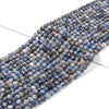 Natural Blue Sapphire Gemstone Grade A 4MM Micro Faceted Round Loose Beads 15 inch Full Strand (80018222-P97)