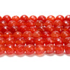 Carnelian Red Jade Gemstone Facetecd Round 8MM Loose Beads (D631)