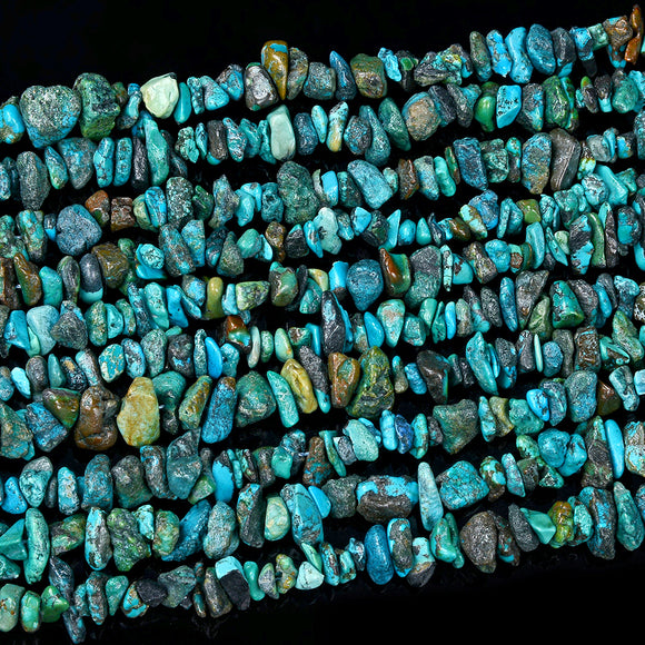 100% Genuine Natural Turquoise Rough Blue Gemstone Pebble Nugget Chip 4-6MM 5-7MM 6-8MM Loose Beads (D429)
