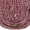 Natural Red Garnet Gemstone Grade AA Micro Faceted Rondelle 4X3MM Loose Beads (P88)