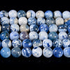 Blue White Fire Agate Gemstone Round 6MM 8MM 10MM 12MM Loose Beads (D703)