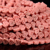 Pink Lava Gemstone Love Heart 6MM Loose Beads (D643)