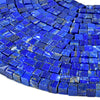Natural Lapis Lazuli Gemstone Grade AA Square Cube 7MM Loose Beads 7 inch Half Strand (80019013-D523)