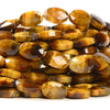 Natural Yellow Tiger Eye Gemstone Micro Faceted Oval 11X7MM Loose Beads 7.5 inch Half Strand (80021495-D719)