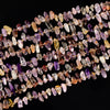 Natural Auralite 23 Gemstone Stick Pebble Chip 9-17MM Loose Beads (D714)