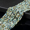 Natural Blue Opal Gemstone 2MM Micro Faceted Round Loose Beads 15 inch Full Strand (80018161-P93)