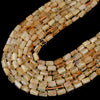 Natural Citrine Gemstone 12X8MM Faceted Cylinder Round Tube Loose Beads (D464)