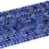 Natural Lapis Lazuli Gemstone Micro Faceted Oval 8X6MM Loose Beads 7.5 inch Half Strand (80021467-D717)
