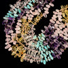 Natural Amethyst Citrine Rose Quatyz Amazonite Gemstone Stick Pebble Chip 9-17MM Loose Beads (D713)