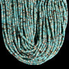 Aqua Blue Sea Sediment Imperial Jasper Gemstone Heshi Rondelle Slice 4X2MM Loose Beads 14.5 inch Full Strand (80019481-P106)