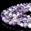 Chevron Amethyst Gemstone Round 4MM 5MM 6MM 7MM Loose Beads (D504)