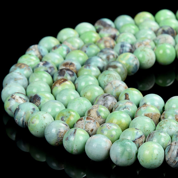 Green Terra Agate Gemstone Round 8MM Loose Beads (D519)