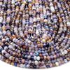 Natural Multi Color Fluorite Gemstone Grade AA Micro Faceted Rondelle 4X3MM 6X4MM Loose Beads (P88)