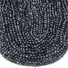 Natural Dark Green Tourmaline Gemstone Grade AA Micro Faceted Round 3MM 4MM 5MM Loose Beads 15 inch Full Strand (P97)