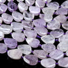 Natural Lavender Amethyst Gemstone 20X15MM Twist Oval Loose Beads (D425)