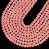 Pink Lava Gemstone Love Heart 6MM Loose Beads (D643)