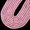 Natural Madagascar Rose Quartz Gemstone Grade AA Micro Faceted Rondelle 6X4MM 8X6MM Loose Beads (D716)