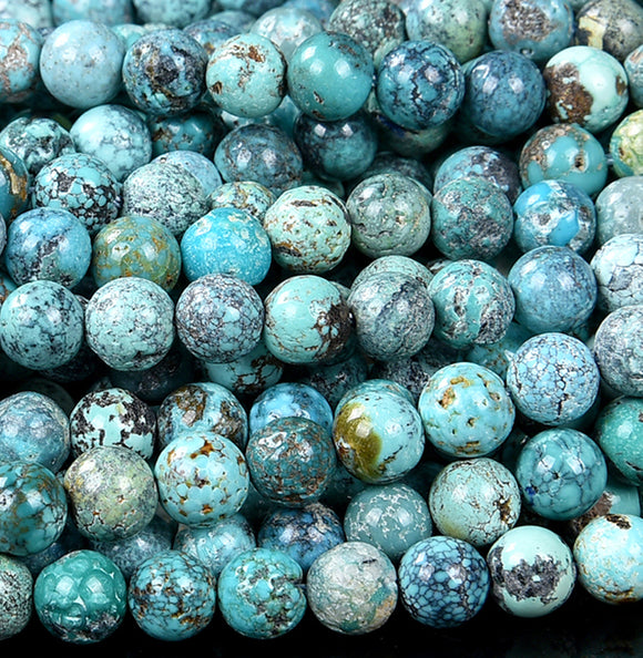 Natural Rough Turquoise Gemstone Round 5MM 5-6MM 6MM Loose Beads (D492)