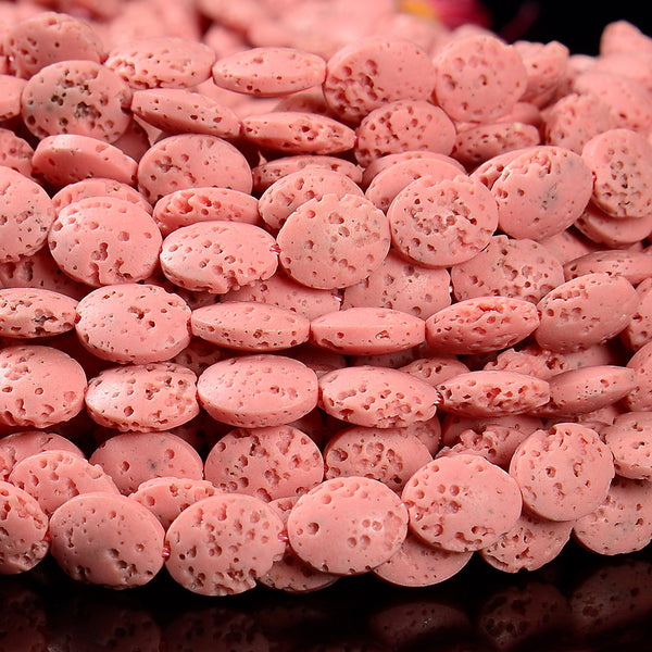 Pink Lava Gemstone Oval 10X8MM Loose Beads (D648)